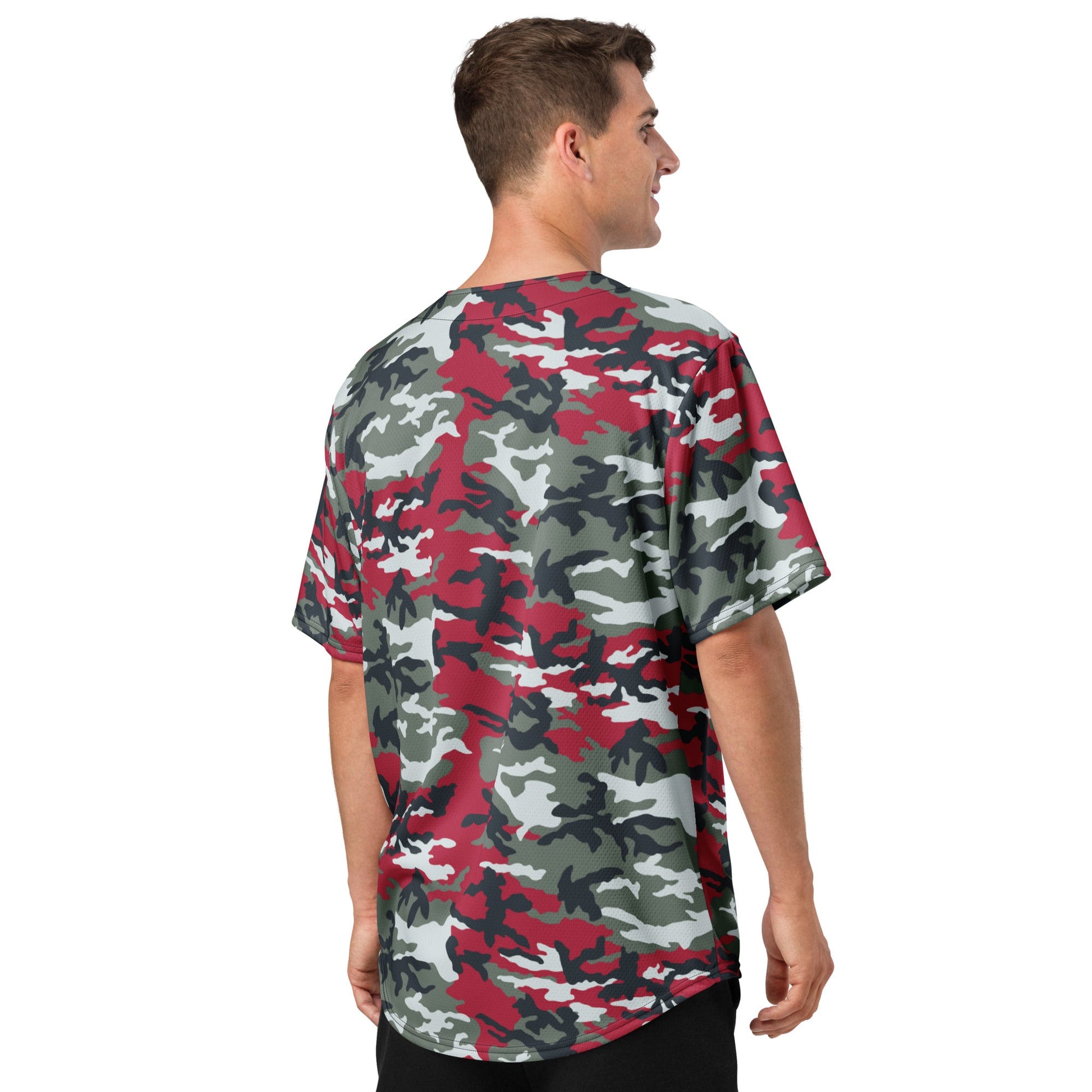 American M81 Firefighter Red CAMO baseball jersey - Baseball Jerseys