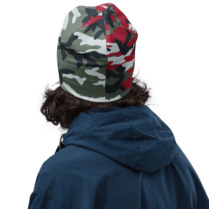 Classic M81 Firefighter Red CAMO Beanie - Head