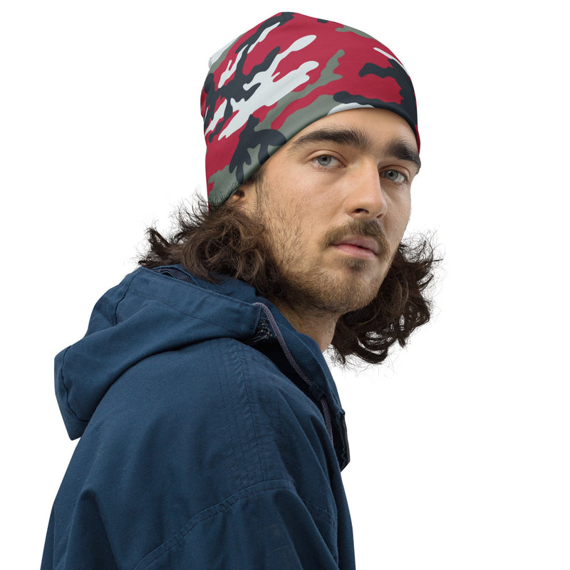 Classic M81 Firefighter Red CAMO Beanie - Head