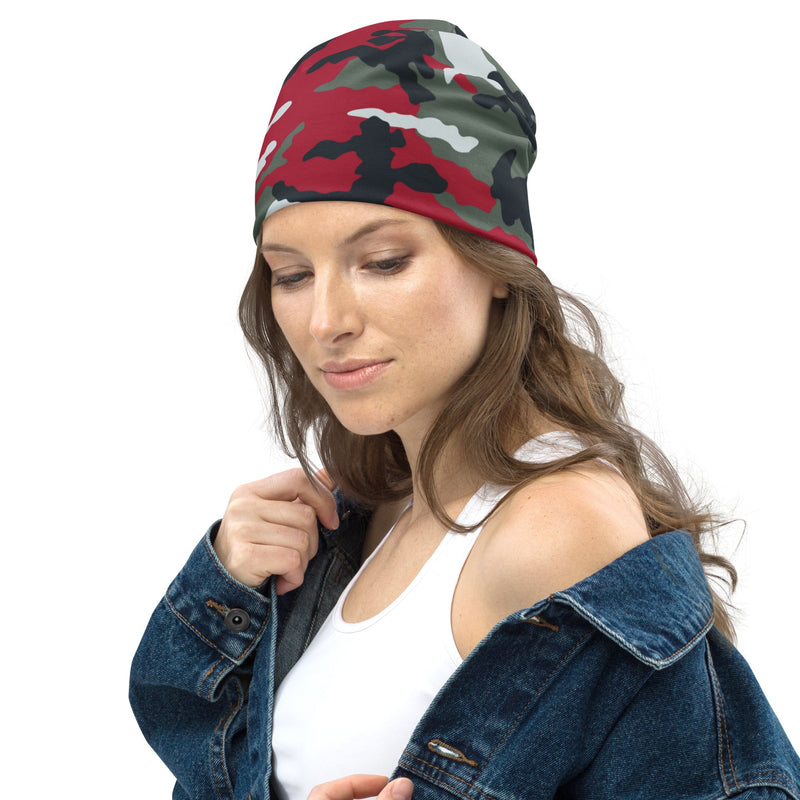 Classic M81 Firefighter Red CAMO Beanie - Head