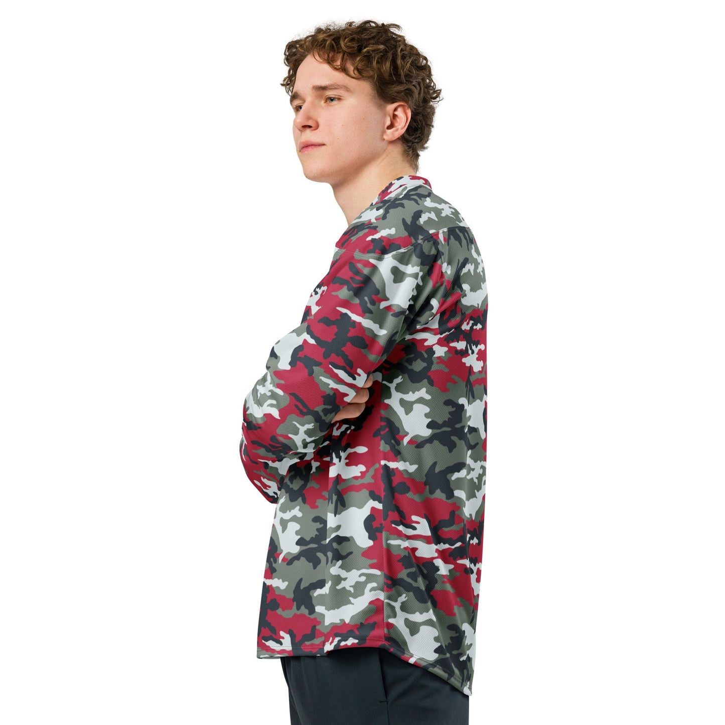 American M81 Firefighter Red CAMO hockey fan jersey - 2XS - Hockey Jerseys