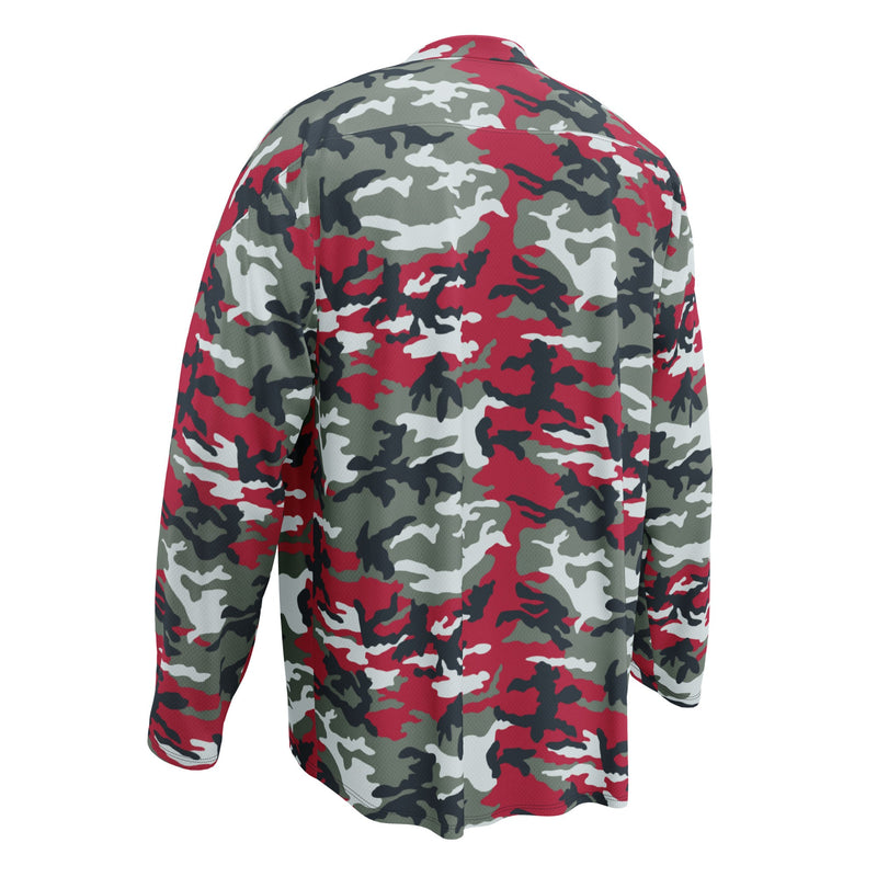 American M81 Firefighter Red CAMO Unisex Hockey Fan Jersey