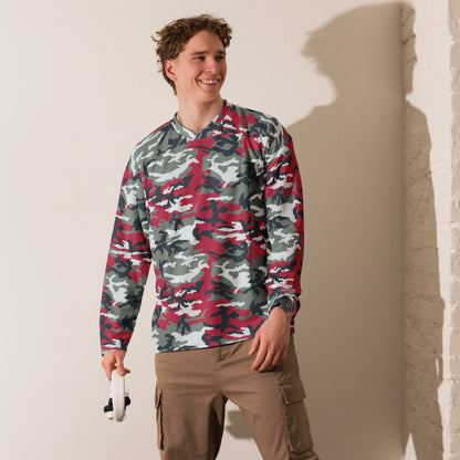 American M81 Firefighter Red CAMO hockey fan jersey - Hockey Jerseys