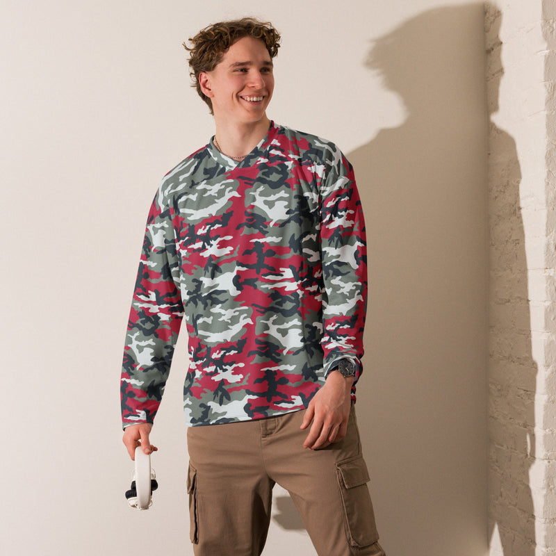 American M81 Firefighter Red CAMO Unisex Hockey Fan Jersey