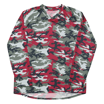 American M81 Firefighter Red CAMO hockey fan jersey - Hockey Jerseys