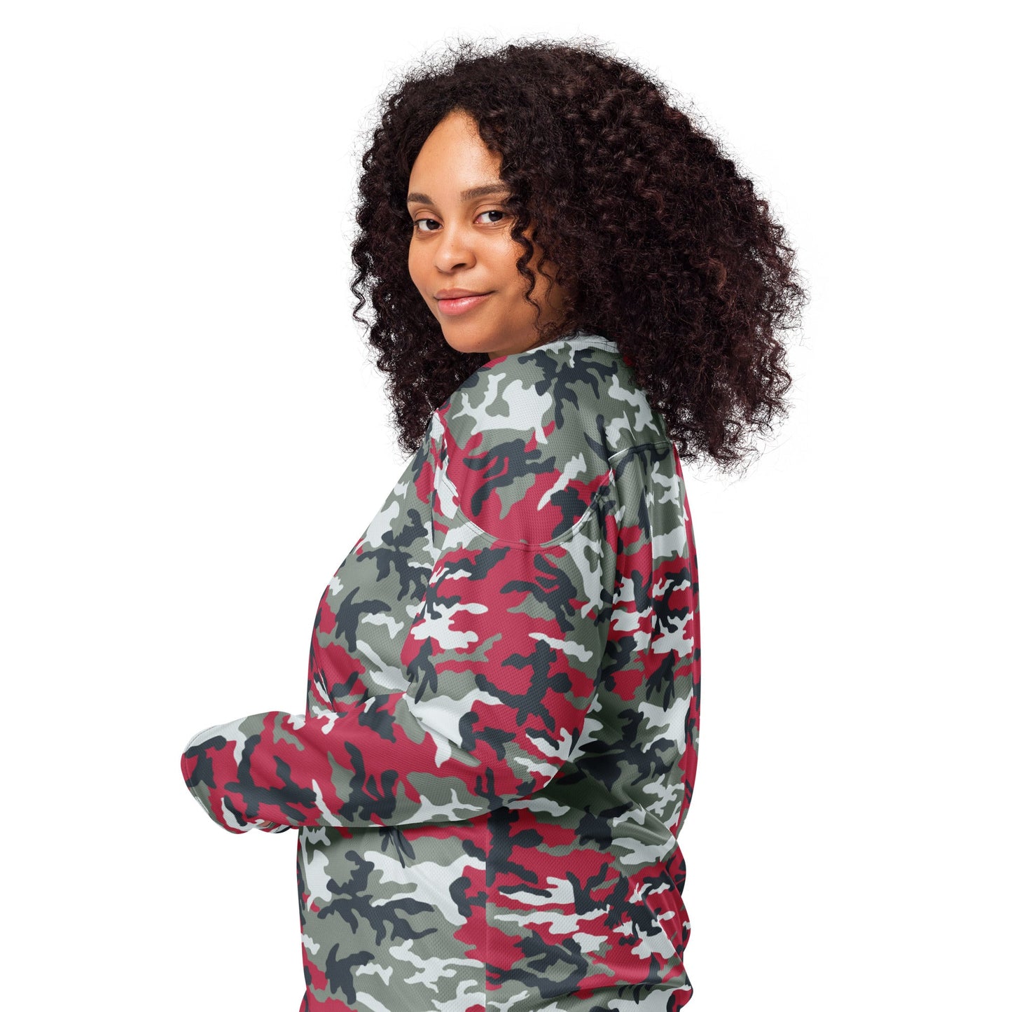 American M81 Firefighter Red CAMO hockey fan jersey - Hockey Jerseys