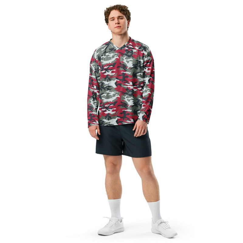 American M81 Firefighter Red CAMO Unisex Hockey Fan Jersey