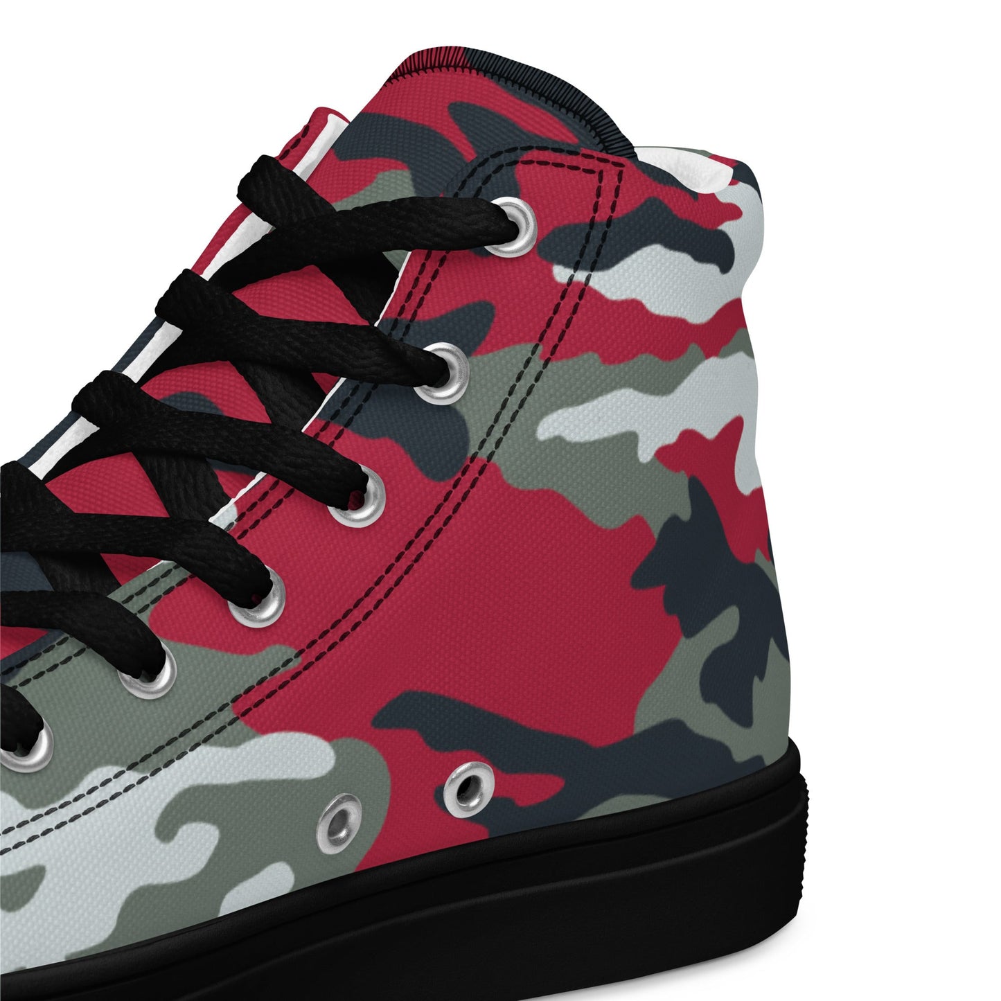 American M81 Firefighter Red CAMO Mens high top canvas shoes - High Top Canvas Shoes