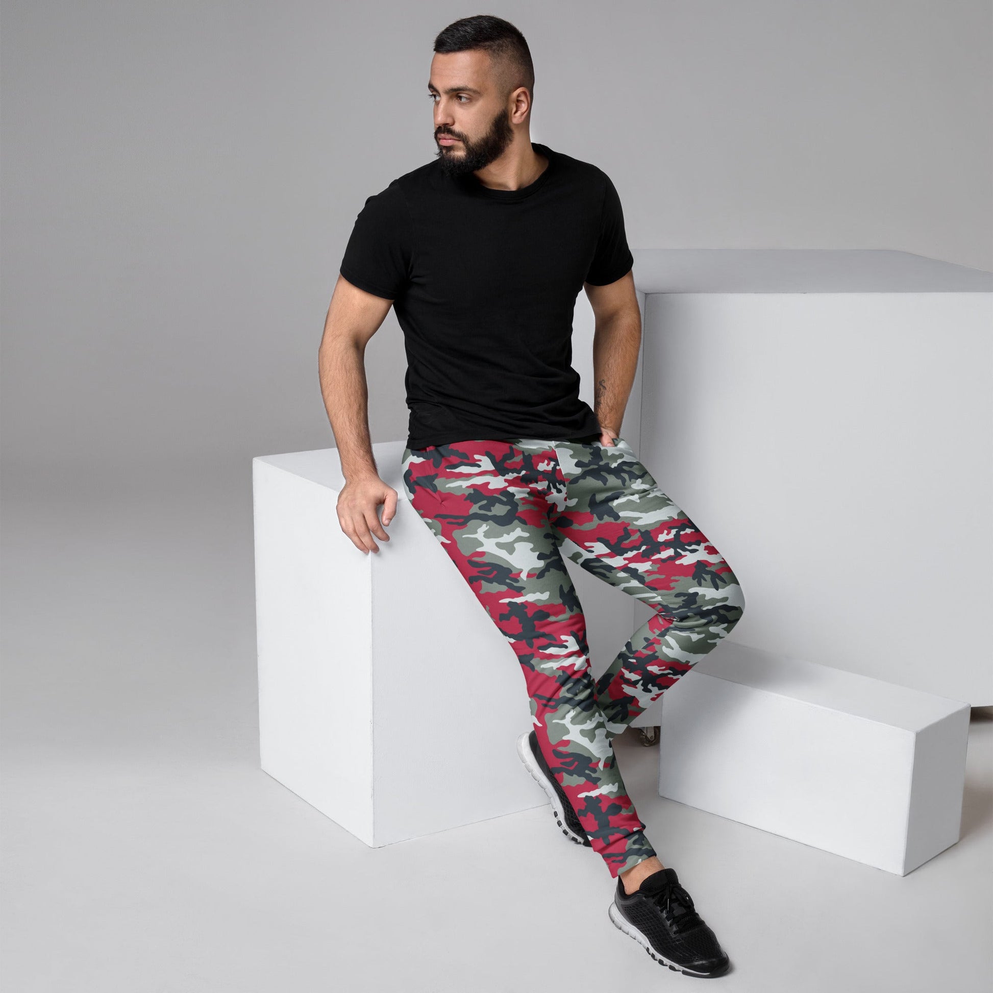 American M81 Firefighter Red CAMO Mens Joggers - XS