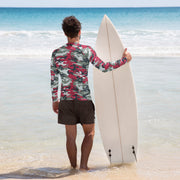 American M81 Firefighter Red CAMO Mens Long-Sleeve Rash Guard