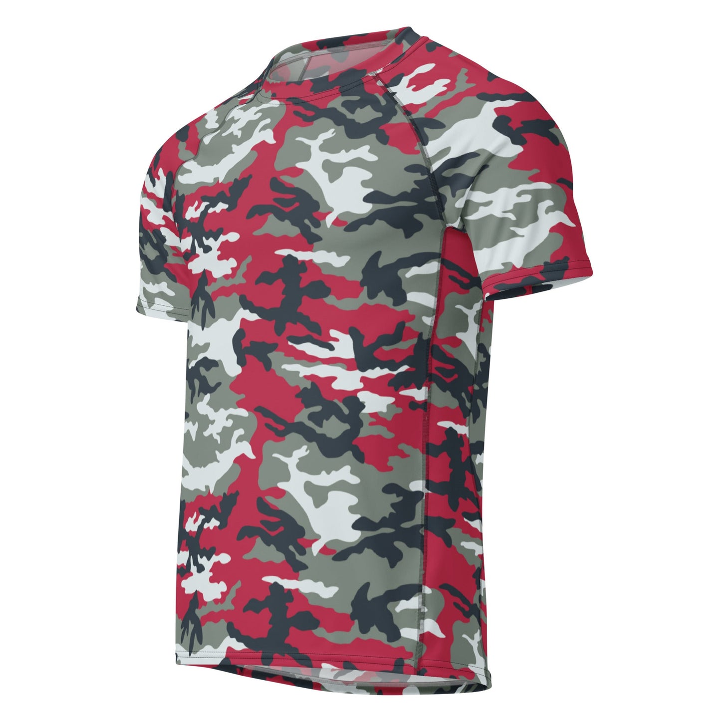 American M81 Firefighter Red CAMO Mens Short-Sleeve Rash Guard