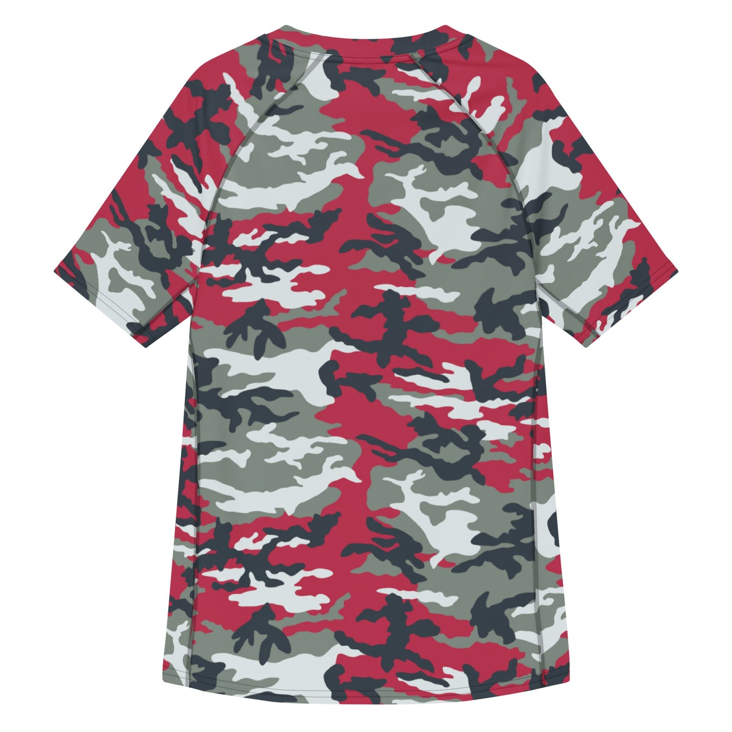 American M81 Firefighter Red CAMO Mens Short-Sleeve Rash Guard
