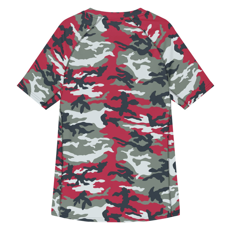 Classic M81 Firefighter Red CAMO Mens Short-Sleeve Rash Guard - SS