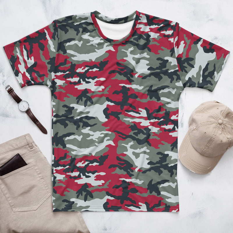 American M81 Firefighter Red CAMO Mens T-Shirt - XS