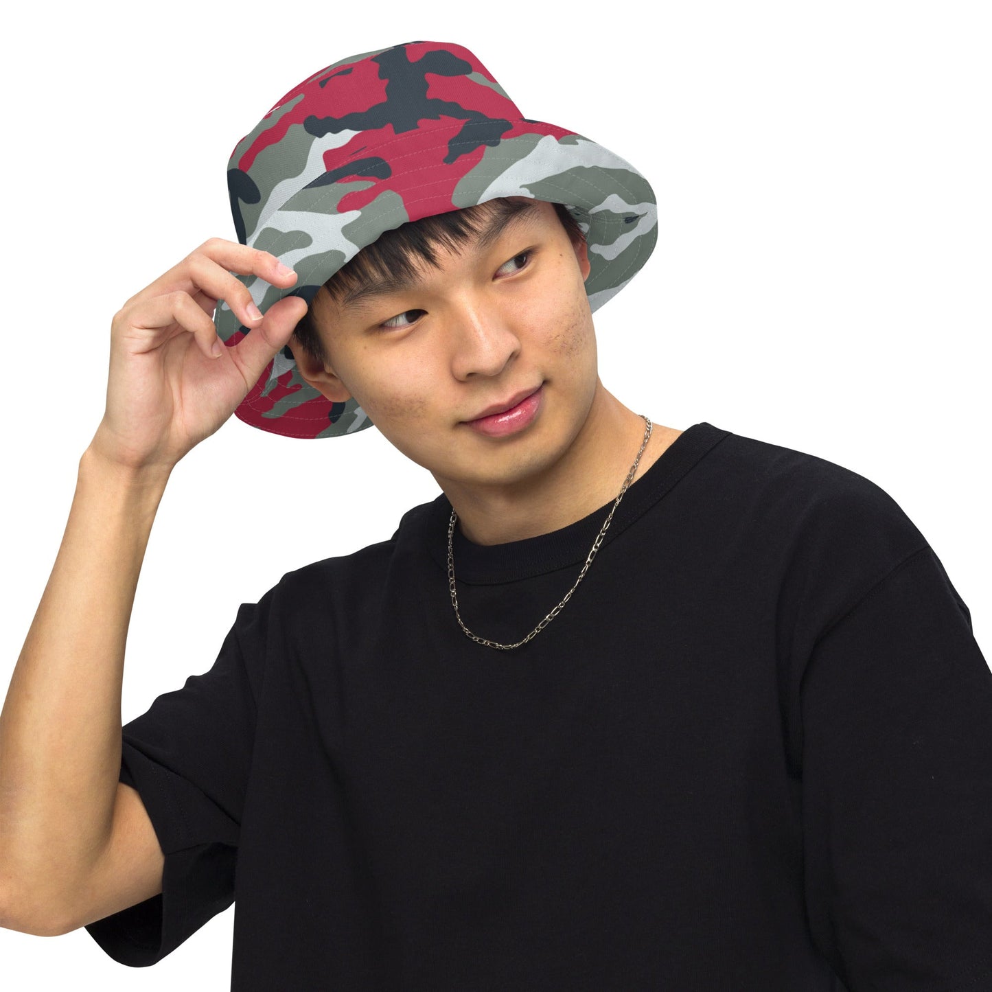 American M81 Firefighter Red CAMO Reversible bucket hat - Bucket Hats