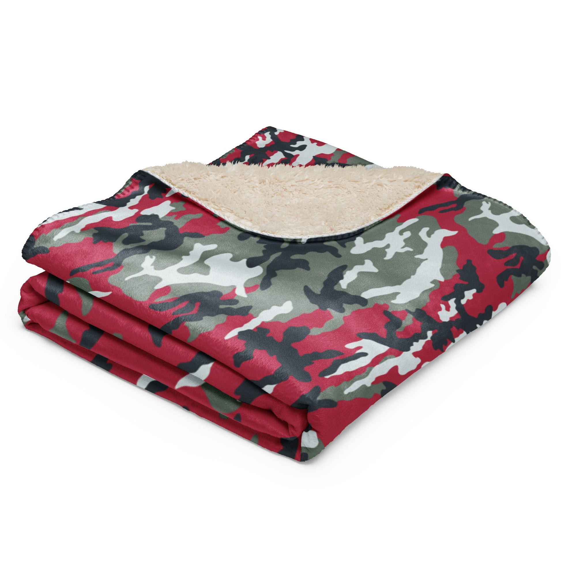 American M81 Firefighter Red CAMO Sherpa blanket - Blankets