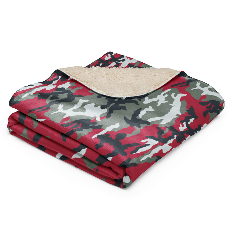 American M81 Firefighter Red CAMO Sherpa Blanket