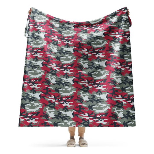 American M81 Firefighter Red CAMO Sherpa blanket - 60″×80″ - Blankets