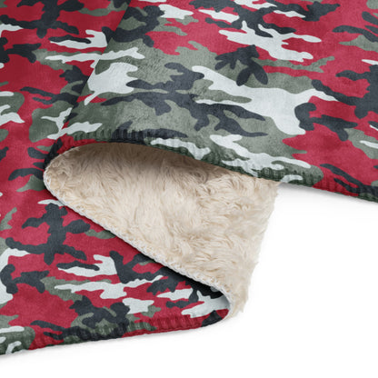 American M81 Firefighter Red CAMO Sherpa blanket - Blankets