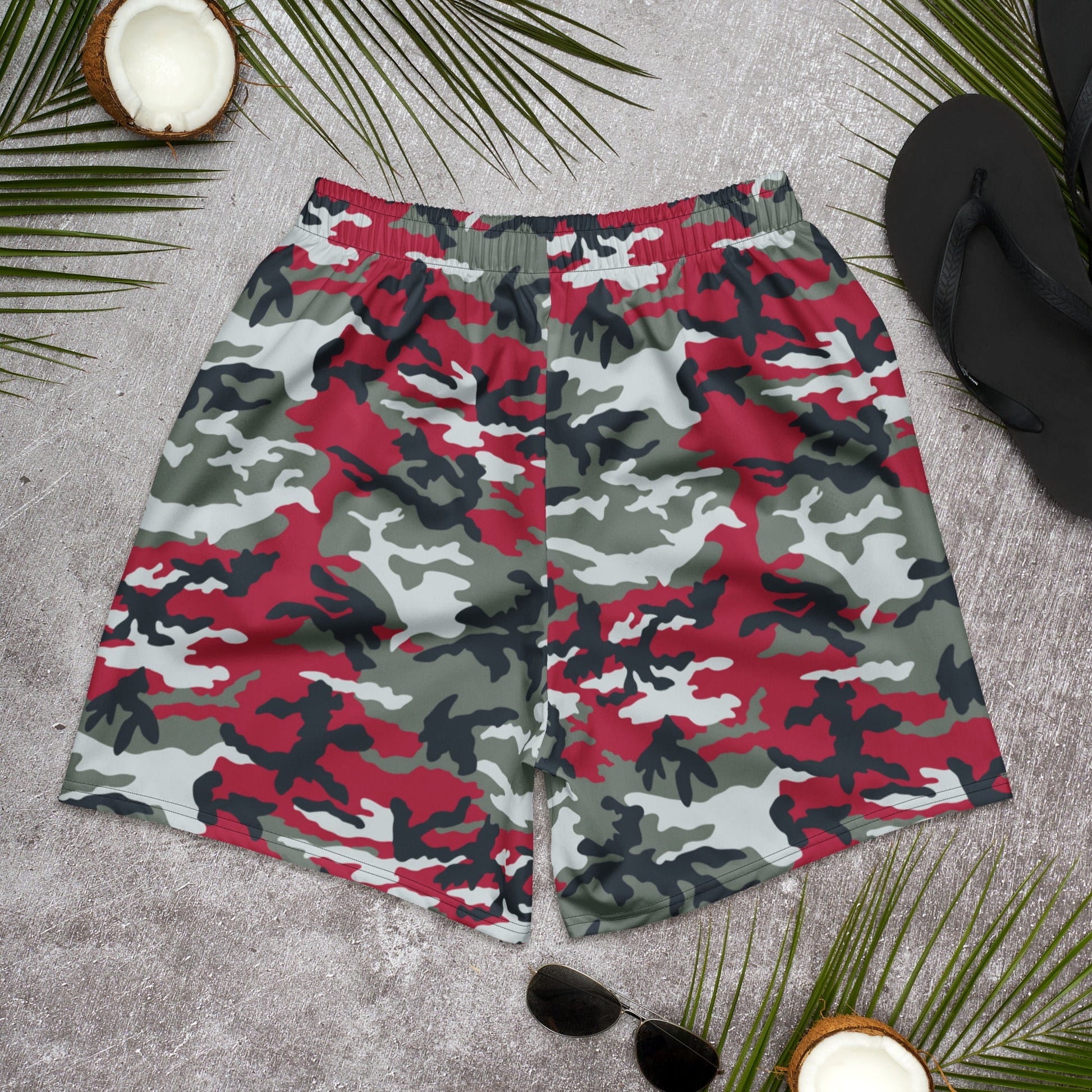 American M81 Firefighter Red CAMO Unisex Athletic Long Shorts