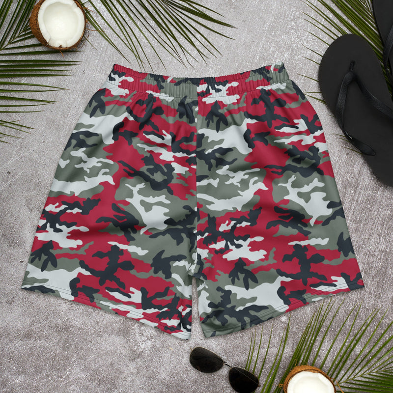 Classic M81 Firefighter Red CAMO Unisex Athletic Long Shorts