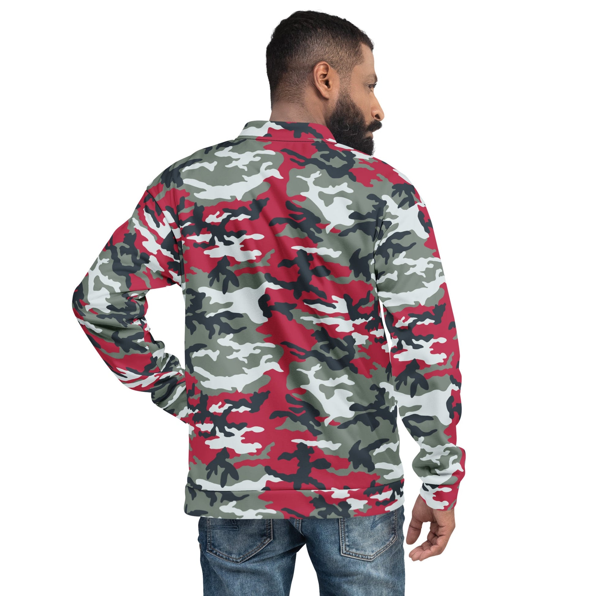 American M81 Firefighter Red CAMO Unisex Bomber Jacket - Jackets