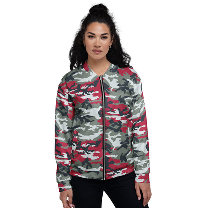 American M81 Firefighter Red CAMO Unisex Bomber Jacket - Jackets