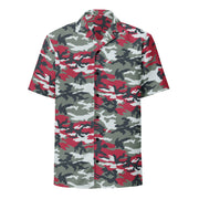 Classic M81 Firefighter Red CAMO Unisex Short-Sleeve Button Shirt - Button-Up