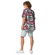 Classic M81 Firefighter Red CAMO Unisex Short-Sleeve Button Shirt - Button-Up