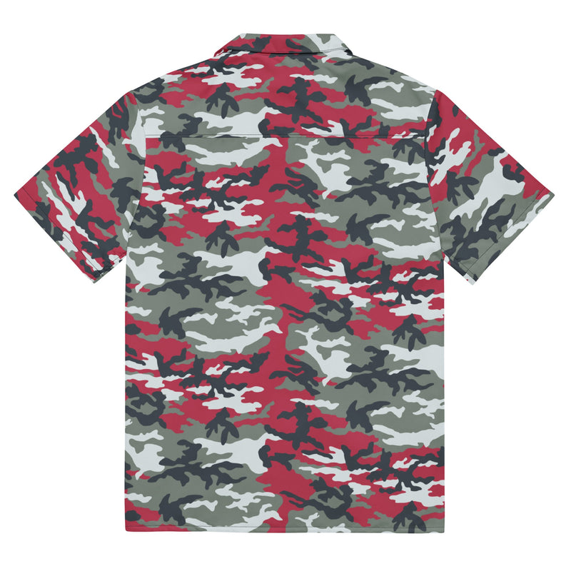 Classic M81 Firefighter Red CAMO Unisex Short-Sleeve Button Shirt - Button-Up