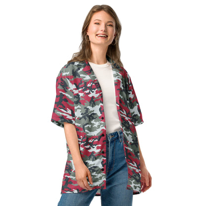 American M81 Firefighter Red CAMO Unisex button shirt - Button Shirts