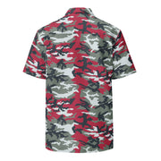 Classic M81 Firefighter Red CAMO Unisex Short-Sleeve Button Shirt - Button-Up