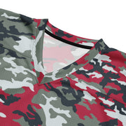 Classic M81 Firefighter Red CAMO Unisex American Football Jersey