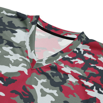American M81 Firefighter Red CAMO Unisex Football Jersey