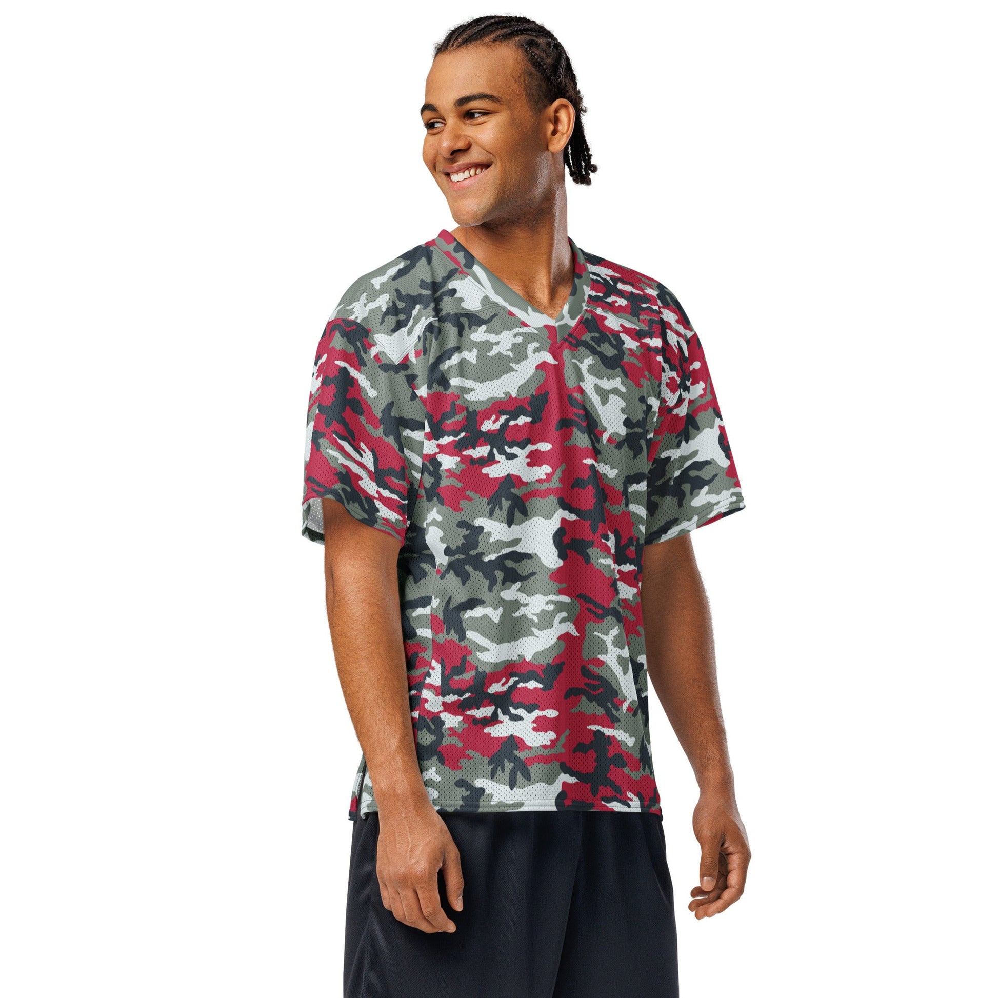 American M81 Firefighter Red CAMO Unisex Football Jersey