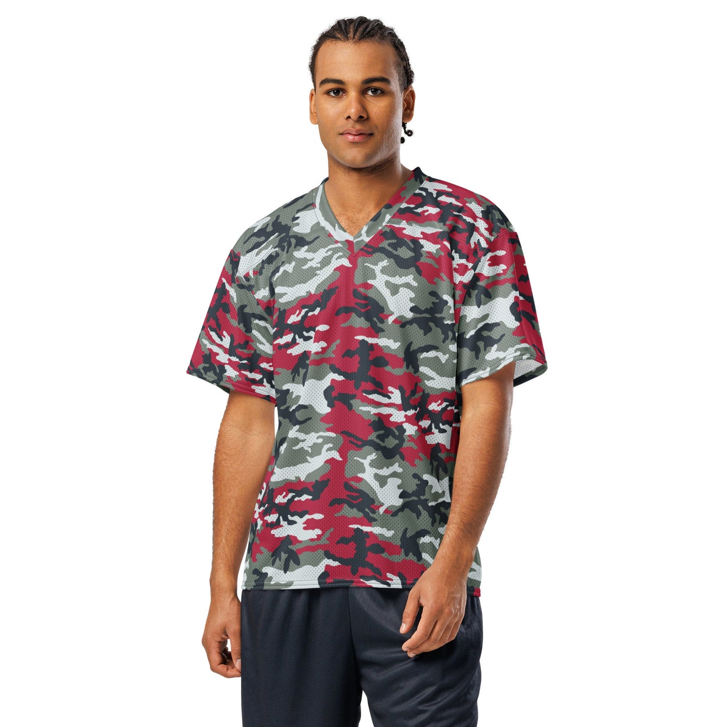 American M81 Firefighter Red CAMO Unisex Football Jersey