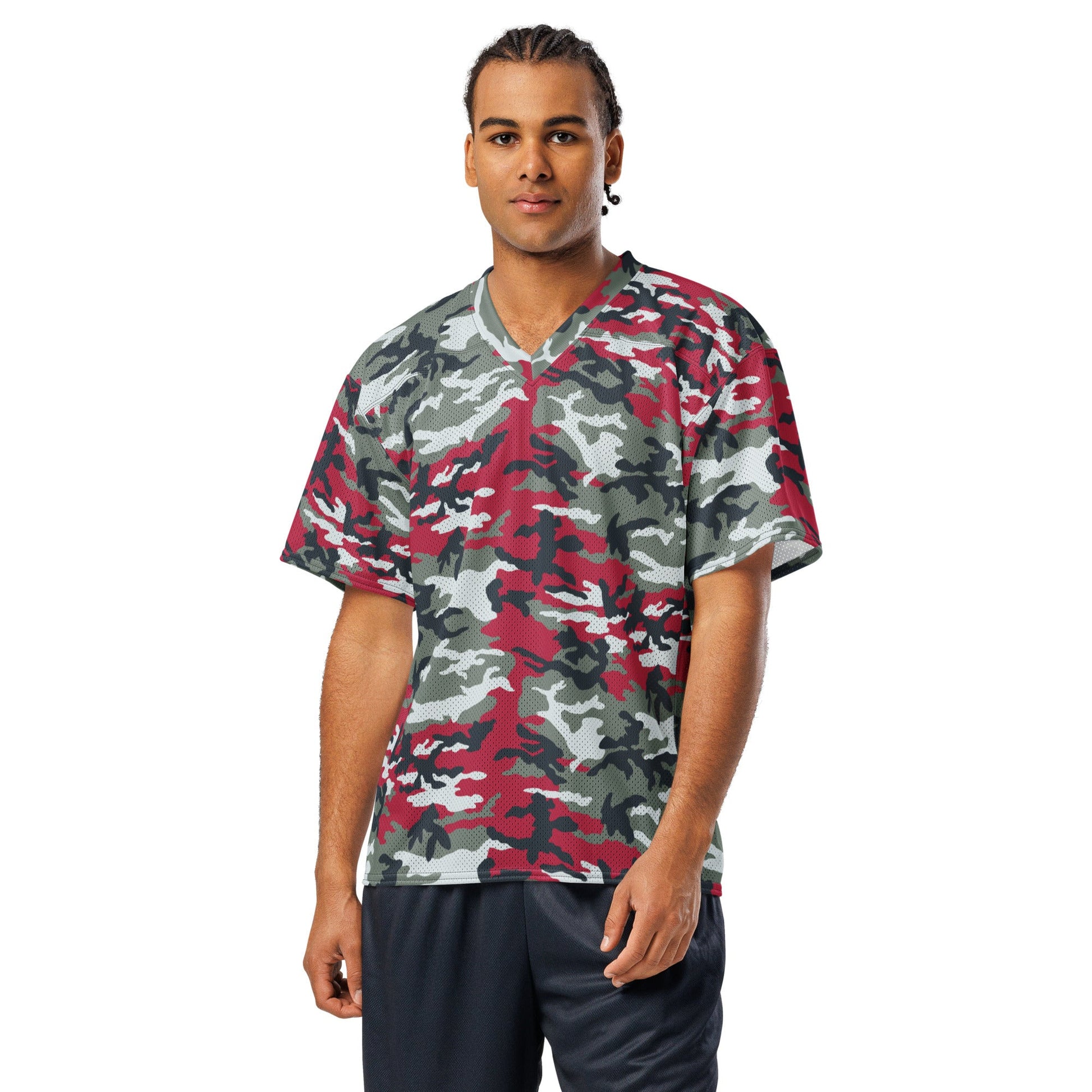 American M81 Firefighter Red CAMO Unisex Football Jersey