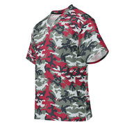 Classic M81 Firefighter Red CAMO Unisex American Football Jersey