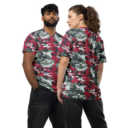 American M81 Firefighter Red CAMO Unisex Sports Jersey - 2XS