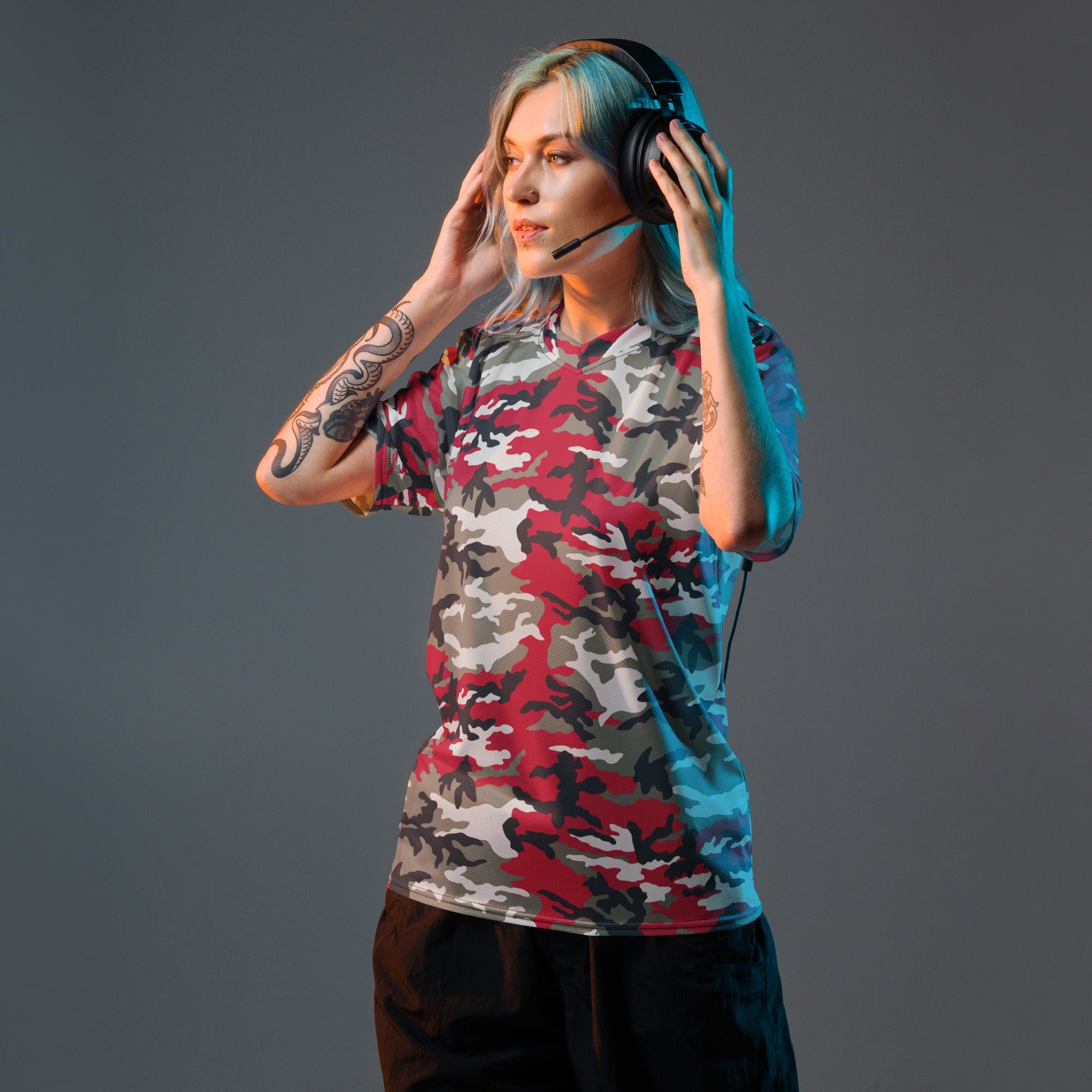 American M81 Firefighter Red CAMO Unisex Sports Jersey