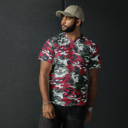 American M81 Firefighter Red CAMO Unisex Sports Jersey