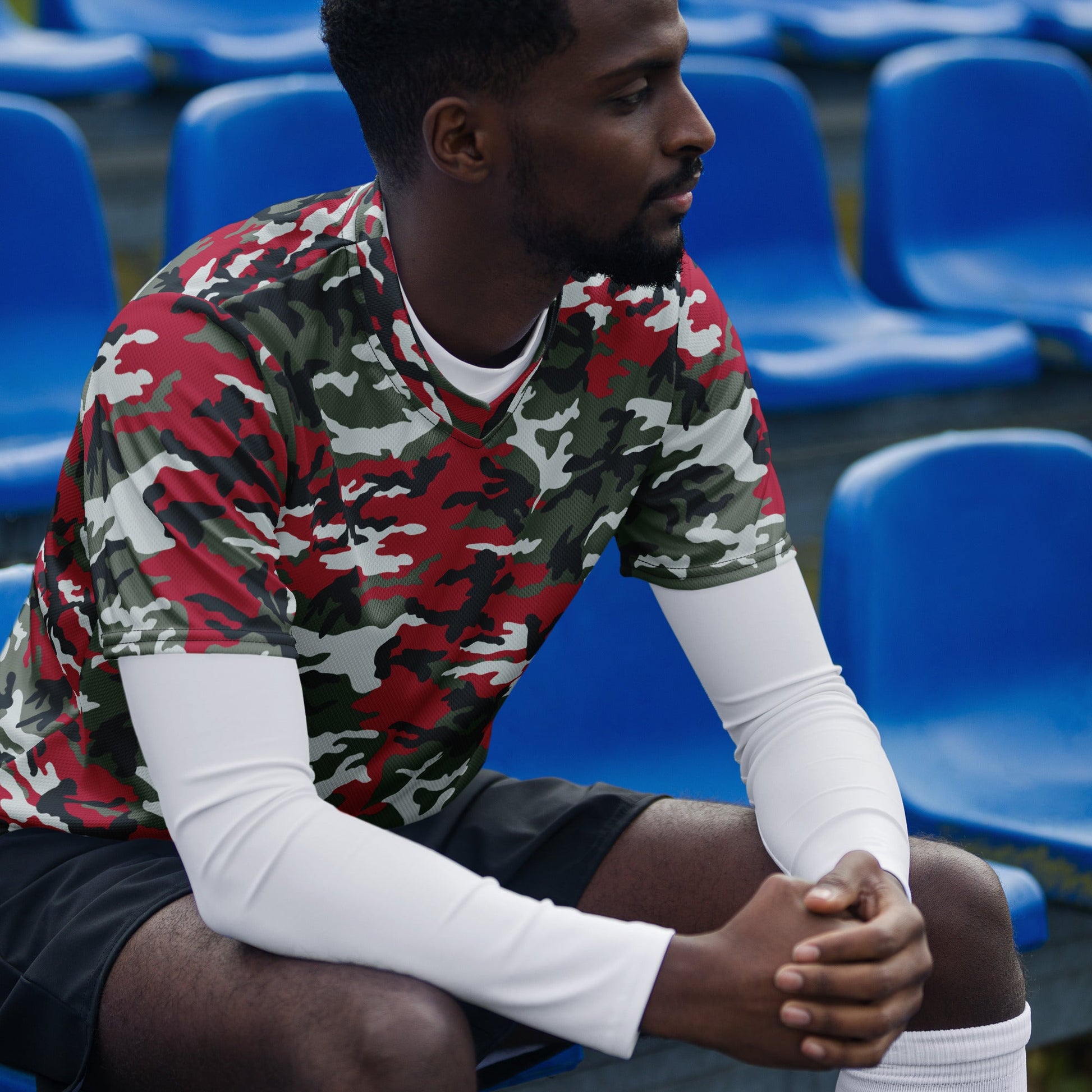 American M81 Firefighter Red CAMO Unisex Sports Jersey