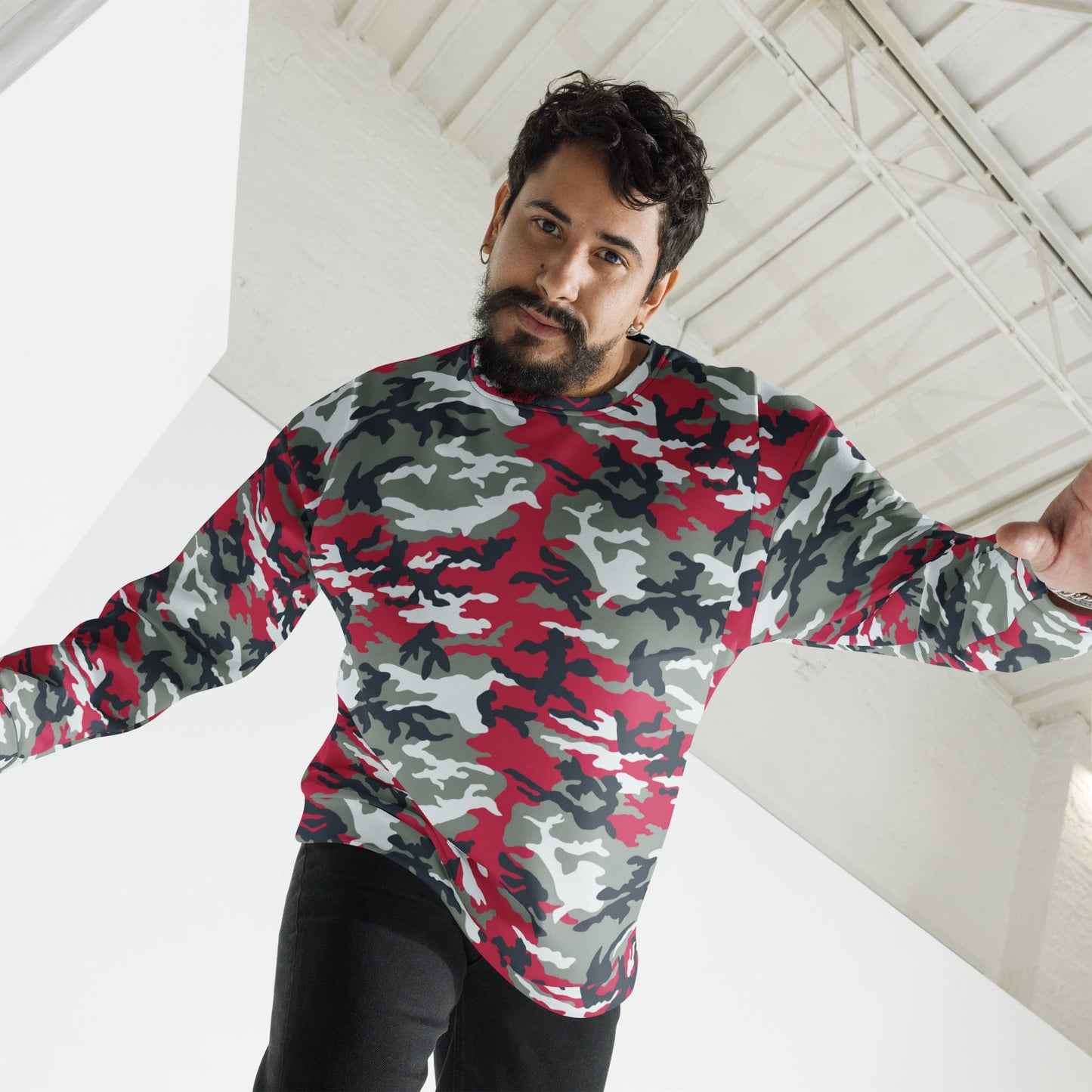 American M81 Firefighter Red CAMO Unisex Sweatshirt - Sweatshirts