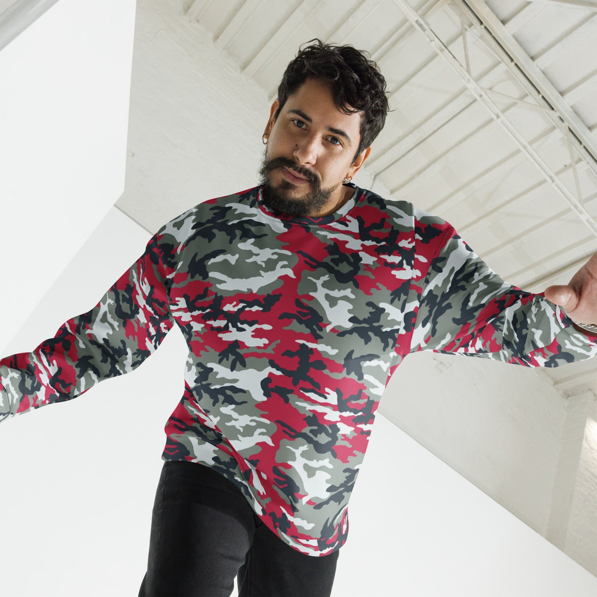 American M81 Firefighter Red CAMO Unisex Sweatshirt - Sweatshirts