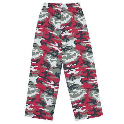 American M81 Firefighter Red CAMO unisex wide-leg pants - Wide-leg Pants