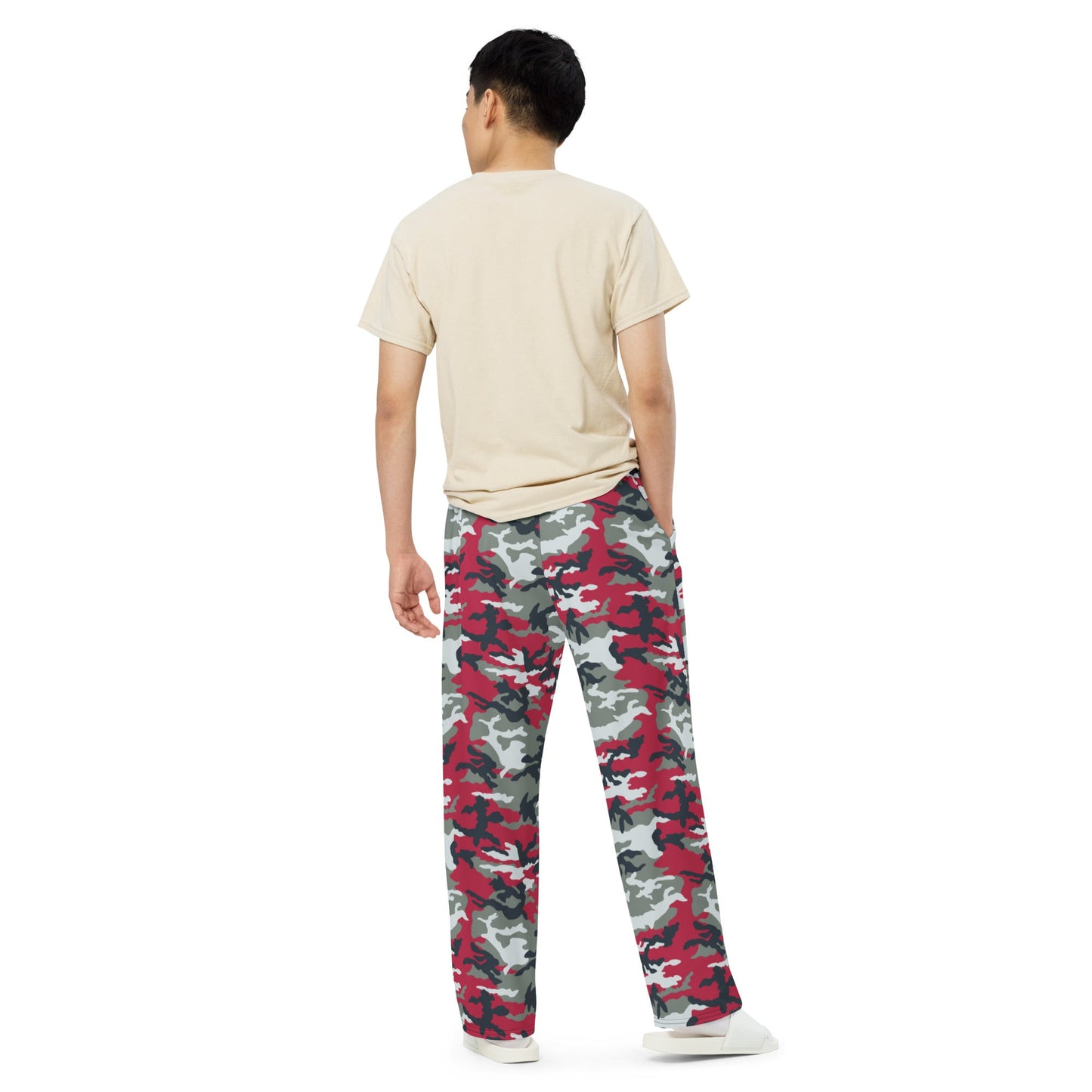 American M81 Firefighter Red CAMO unisex wide-leg pants - Wide-leg Pants
