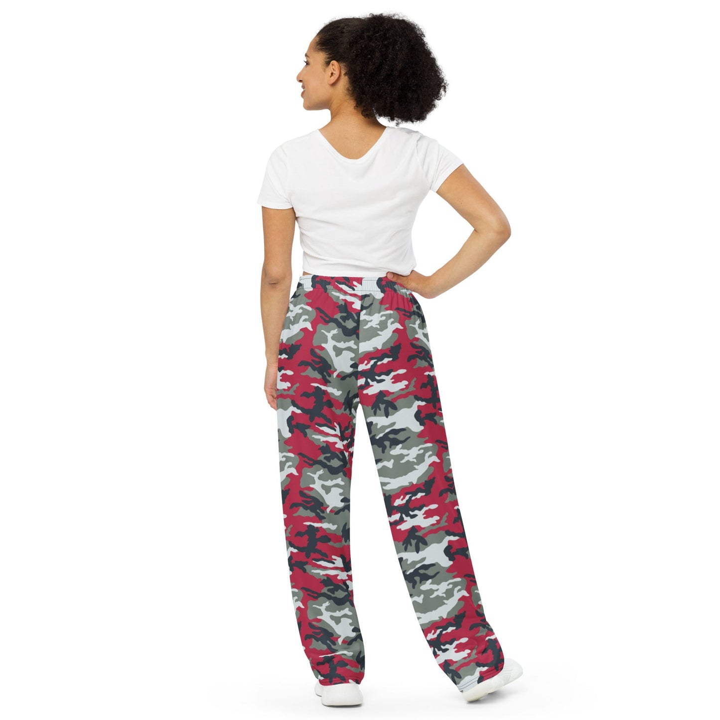 American M81 Firefighter Red CAMO unisex wide-leg pants - Wide-leg Pants