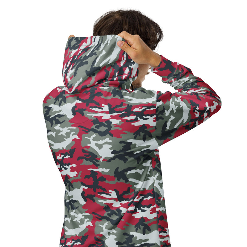 American M81 Firefighter Red CAMO Unisex Zip Hoodie