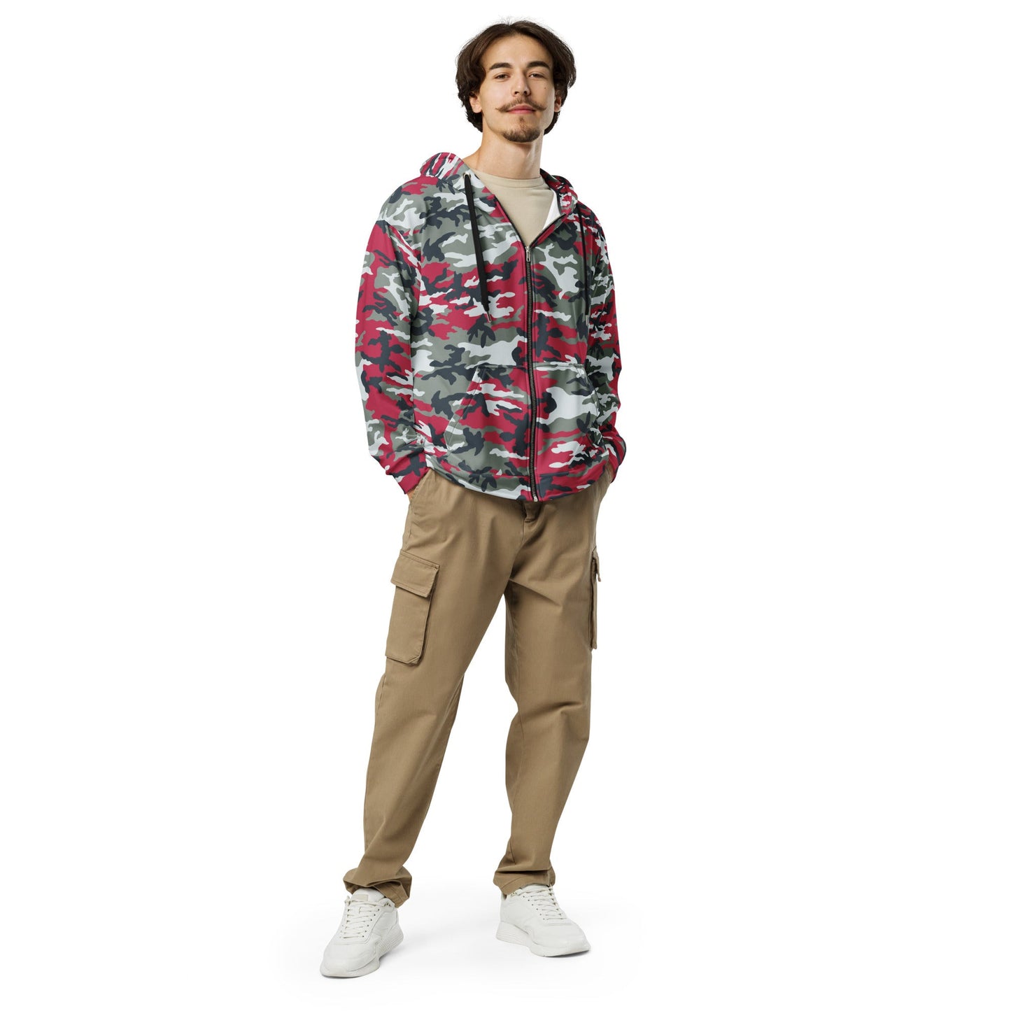 American M81 Firefighter Red CAMO Unisex zip hoodie - Zip Hoodies