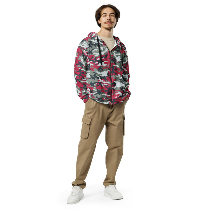 American M81 Firefighter Red CAMO Unisex Zip Hoodie